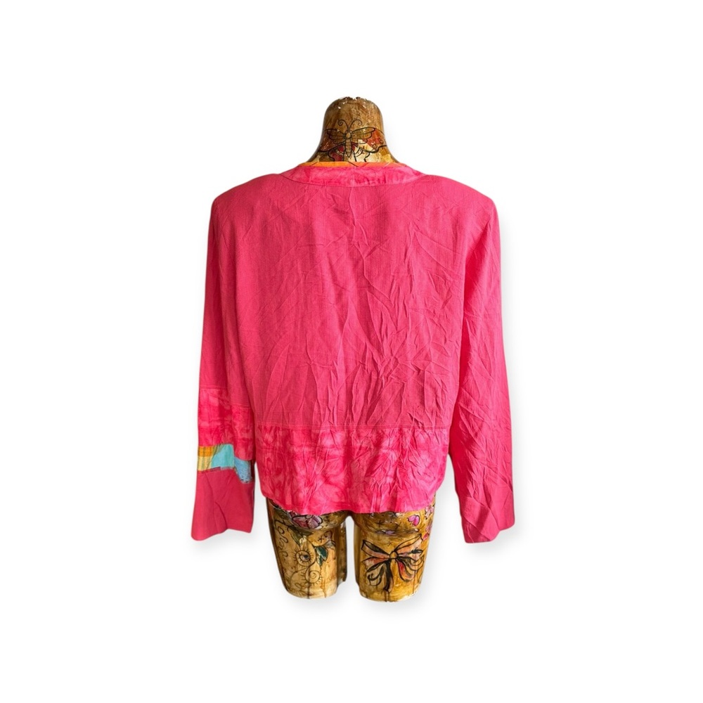 City Girl by Nancy Bolen pink blazer jacket Size 14 XL retro vintage style - Picture 4 of 13